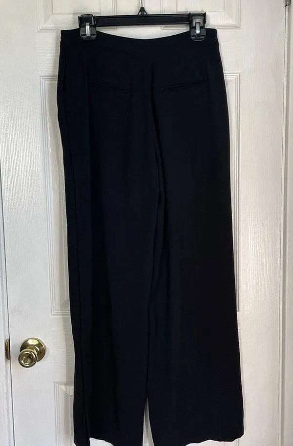 Who What Wear black wide leg slit high waist trousers pants - Image 3