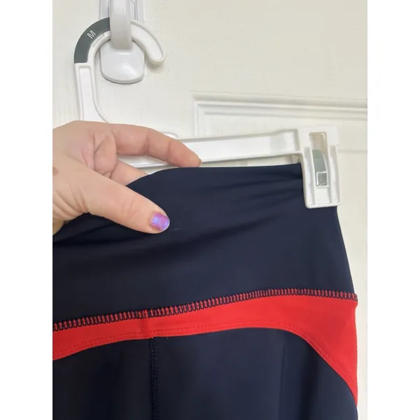 Splits59 Aerial Double Stripe Orange/Red High Rise Leggings XS Workout Yoga - Image 7
