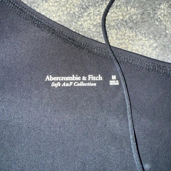 Abercrombie‎ & Fitch One Shoulder Bodysuit Womens Medium Black Excellent Stretch - Image 2