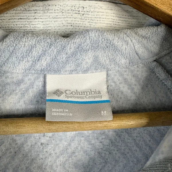 Columbia Womens size Medium Glacial IV Half Zip Fleece Pullover Geometric Blue - Image 7