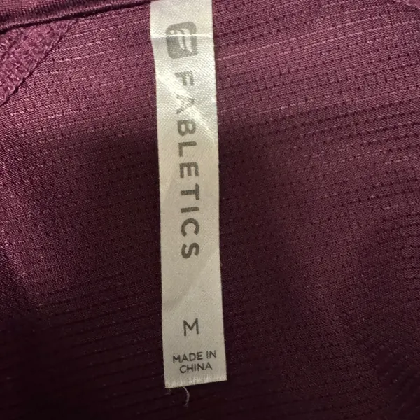 1962 | Fabletics Rose Burnout Full Zip Athletic Workout Jacket Purple Womens‎ M - Image 5