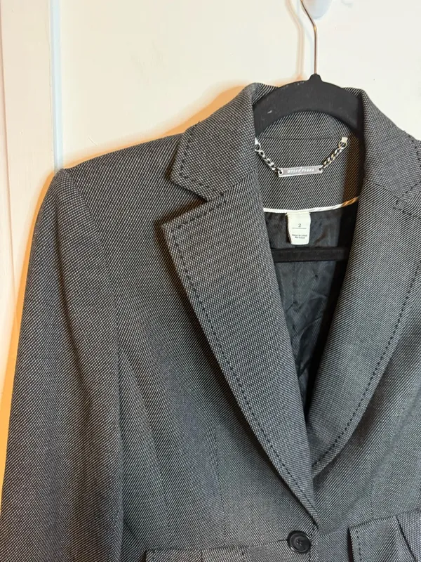 White House Black Market Black & White Speckled Y2K Preppy Blazer - Image 6