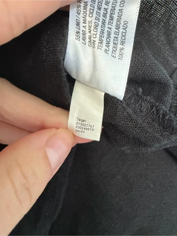 Universal Threads Black Linen Blend Short Sleeve Button Down Size Extra Small - Image 5