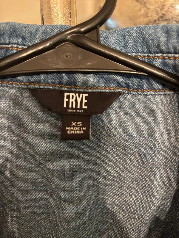 Frye Light Wash Blue Denim Dress - Image 3