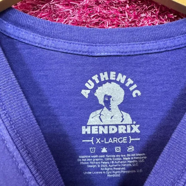 Jimi Hendrix Shredding at Woodstock Psychedelic Rock Tee XL - Image 4