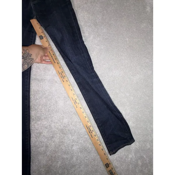 adriano goldschmied jeans womens stevie straight dark wash low rise‎ 25r - Image 9