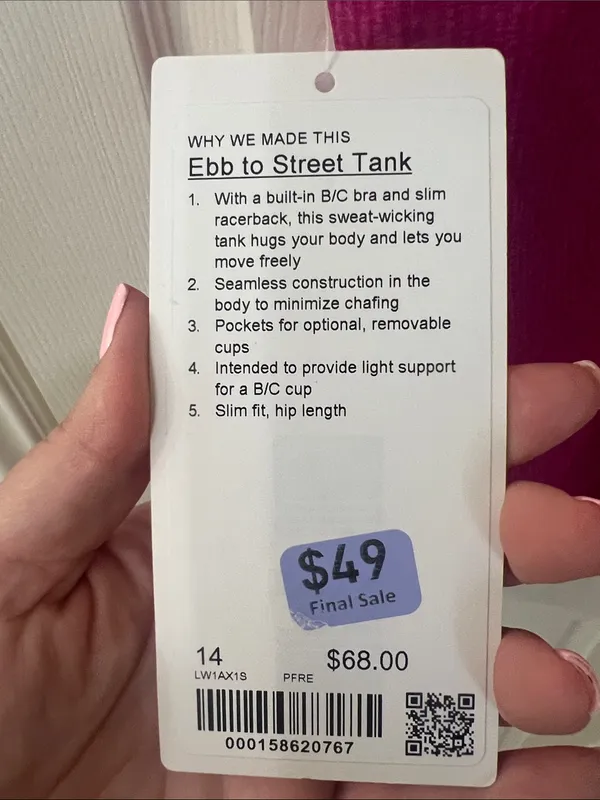Ebb to Street Tank B/C Cup in Pink Flare - Image 5