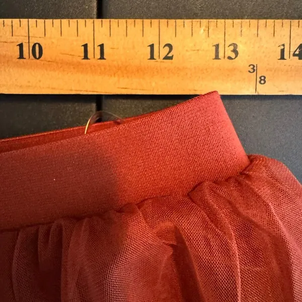 NWT Baltic Born "Mila Tulle Skirt", Cinnamon Brown, Maxi-Length, Size Small - Image 6