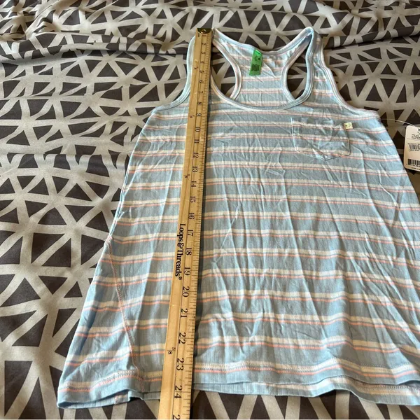 Honeydew‎ Intimates Super Soft Ribbed Light Blue Striped Scoop Neck Tank Top S - Image 13
