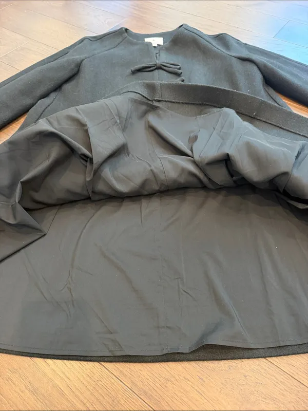Tuckernuck Black Blair Bow Coat Dress Medium - C11-472 - Image 7