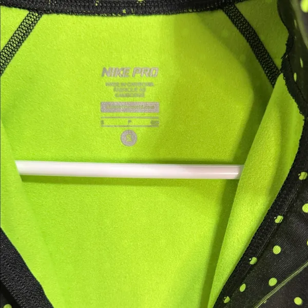 Nike Dri-FIT 1/4 Zip‎ Pullover Small Black Polka Dot Running Training Top - Image 6