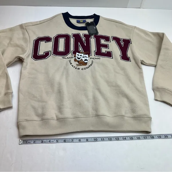 Coney Island Picnic Theater Company Graphic Sweatshirt Womens Small NEW‎ *FLAWED - Image 11