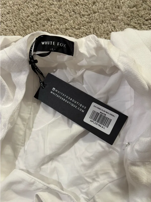 White Maxi Dress Fox Boutique White - Image 4