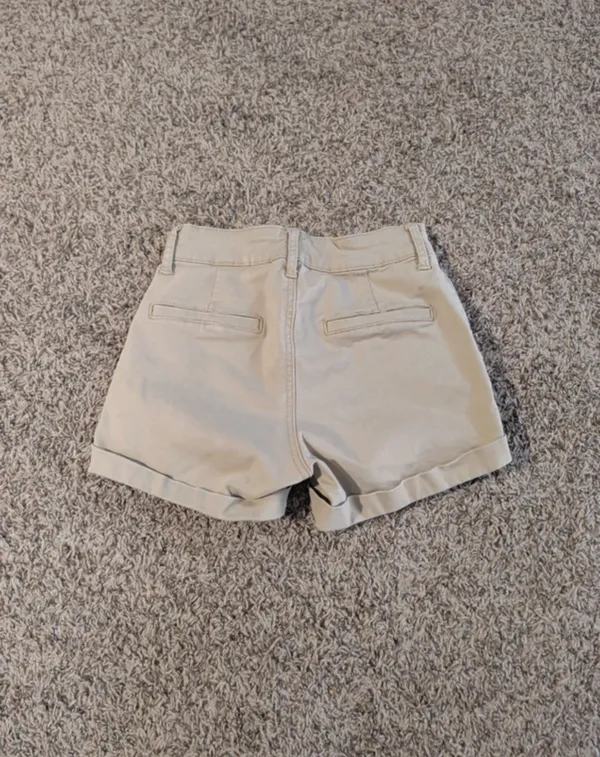 Aeropostale High Rise Midi Khaki Shorts - 000 - Image 5