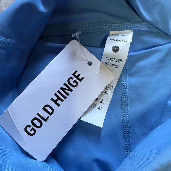 Gold Hinge 15" Pleated Tennis Skirt Marina Blue - Image 5
