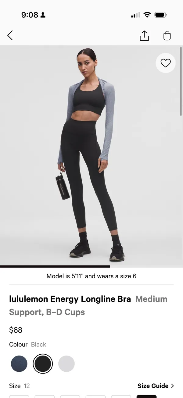 Black Lululemon sports bra  - Image 2