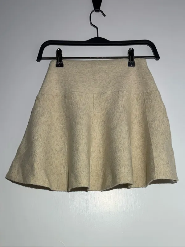 NWT Free People Beige Quincy Knit Mini Skirt Set - Image 12