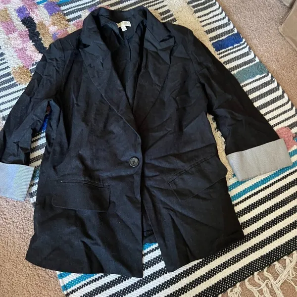 NWOT Nana black linen‎ blazer Large Black - Image 3
