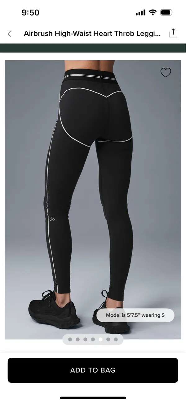 Alo Yoga Heart Throb Set Airbrush Bra & Leggings S - Image 3