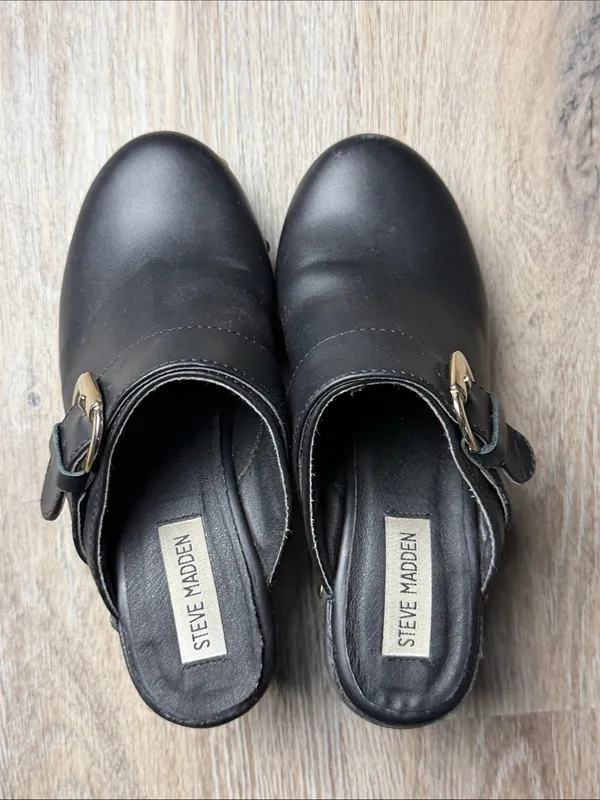 Steve Madden Leather Studded Platform Clogs – Women’s Size 6M - Image 10