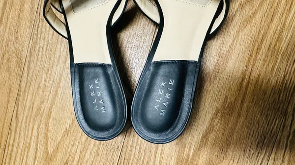 Alex Marie Eriser Black Leather Slide Sandals Block Heel Size 9M Made in Brazil - Image 11
