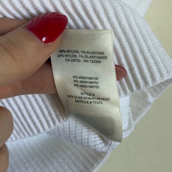 Aritzia Babaton Sculpt Knit Criss Cross Tank White - Image 6