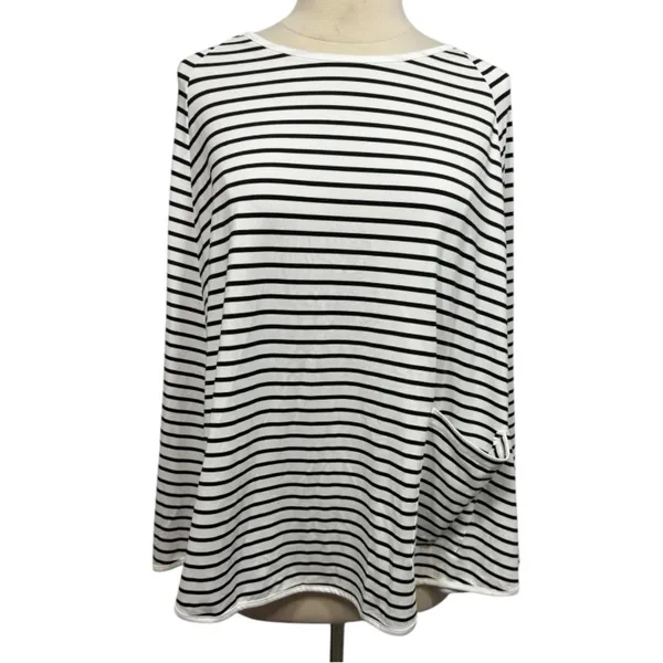 Kefee Kol Nursing Poncho Cover Up Black White Stripes‎ - Image 4