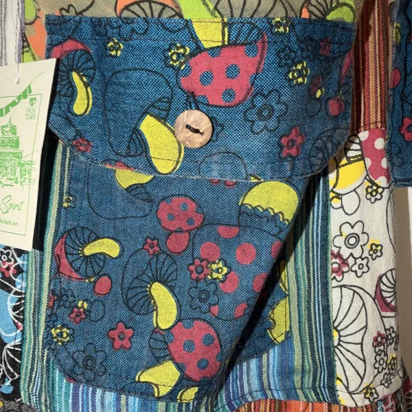 Paths‎ Of The Spirit Mushroom Patchwork Overalls nWT - Image 5