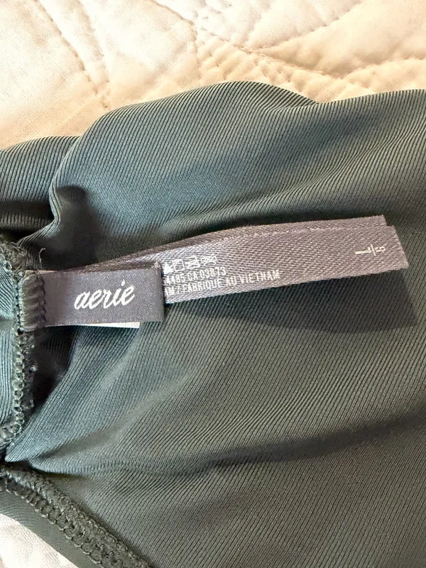 aerie swim top in olive - Image 4