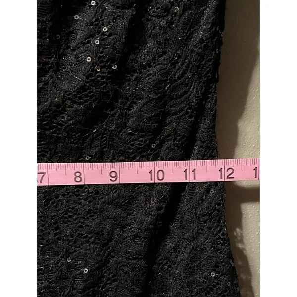 Crystal Doll Sequin Black Mini Party Club Dress Sz XS Little‎ Black Dress Formal - Image 6