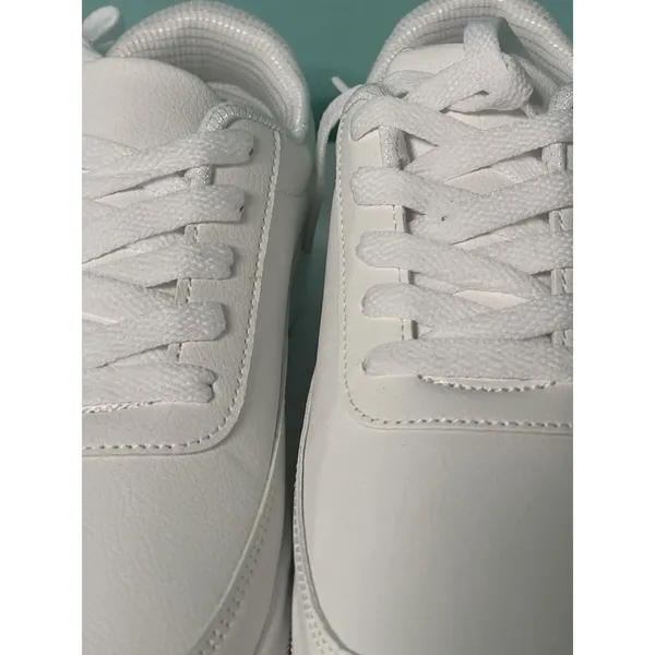 SHEIN Women's White Fly Leather Sports Trainers Breathable Size‎ 38 (5.5) New - Image 2