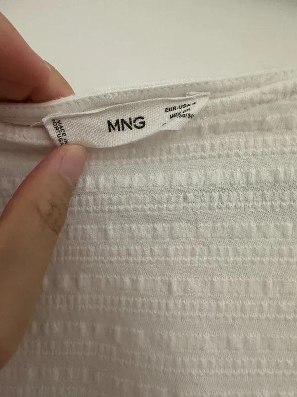 GUC Mango White Cropped Boxy T-Shirt - Image 2