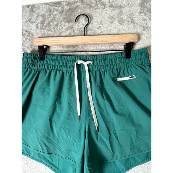 Vuori Clementine Short Green Athletic Running Shorts Elastic Drawstring XL - Image 2