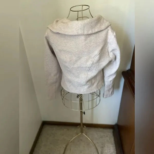 CAbi Moto Jacket Asymmetric Zip Quilted Collar Size S Style 913 - Image 8
