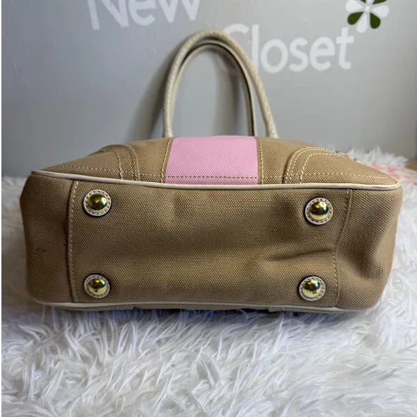 y2k COACH 2008 11791 Heritage Striped Tote Handbag - Image 3
