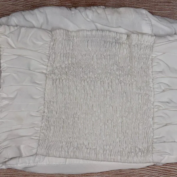 Zara XS White Ruched Tube Top - Image 4