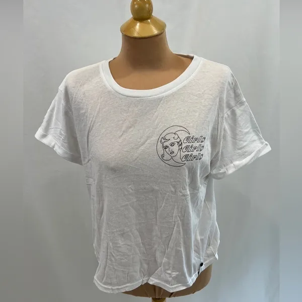 One Teaspoon Girls Girls Girls Crop Short Sleeve‎ T Shirt - Image 2