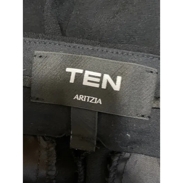 Aritzia Ten Women's Black High Waisted Wide Leg Baggy Trousers Pants Size 2 - Image 5