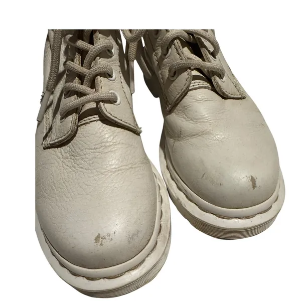 Dr Martens 1460 Pascal Mono Boot in Cream Virginia Leather Boots Women's Sz 6‎ - Image 6