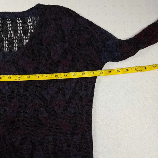 Free People Dark Berry Ombre Jacquard Knit Tunic Sweater Women’s M - Image 6