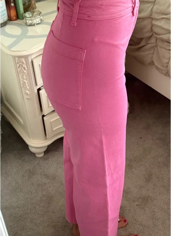 ZARA Pink Jeans Wide-Leg - Image 2