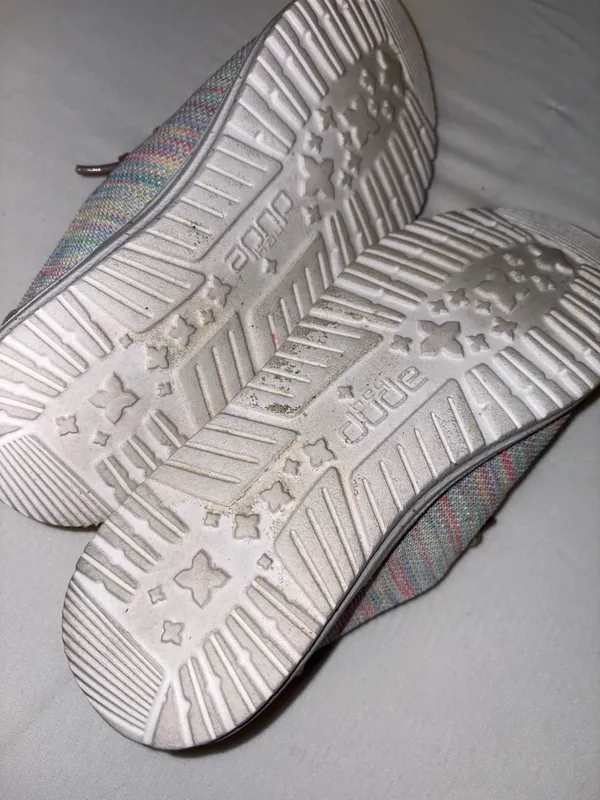 Hey Dude Casual Canvas Slip-On Shoes Wendy Sox Aurora White Size 7 - Image 5
