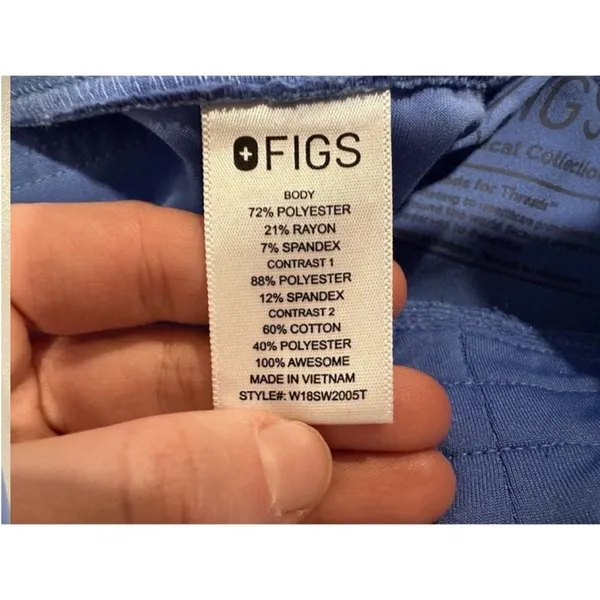 Figs Zamora Scrubs Pants Jogger Blue Medium Tall - Image 4