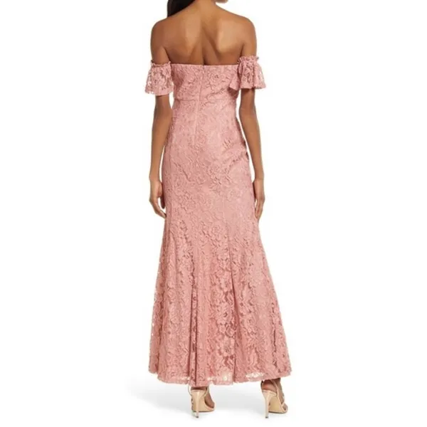 NWT lulus adorning hearts‎ lace off the shoulder maxi dress size xl - Image 2