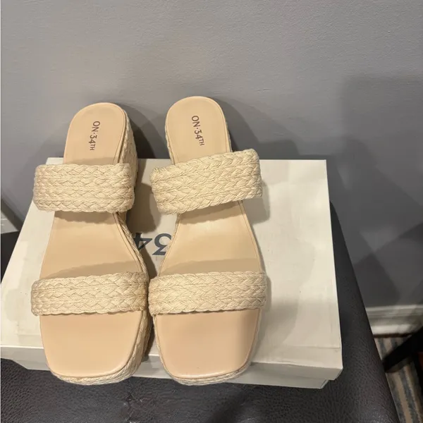 On 34th Womens Norinarf Braided Slip On Platform Sandals #16 - Image 3
