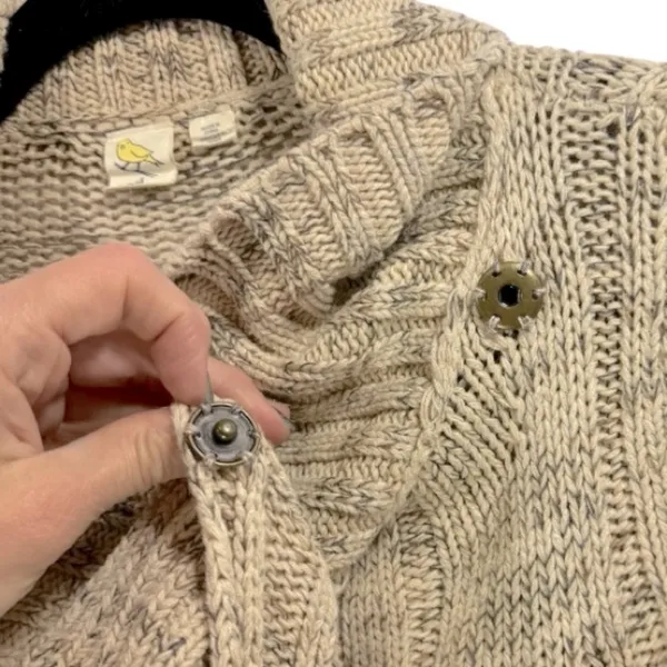 Anthropologie Yellow Bird‎ Chunky Cardigan Sweater Size XS - Image 7