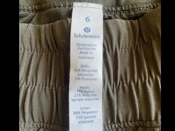lululemon athletica Olive Green Run Short with Wide Elastic Waistband - Image 4