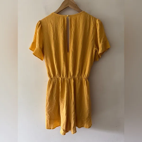 Abercrombie & Fitch Yellow and White‎ Polka Dot Romper - Image 7