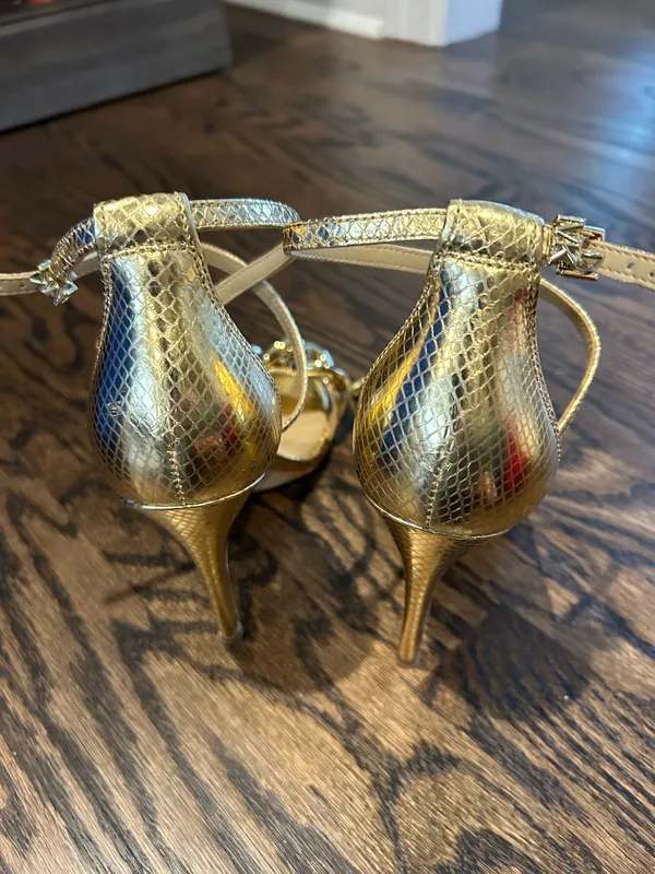 Michael Kors Gold Chain Heels - Image 2