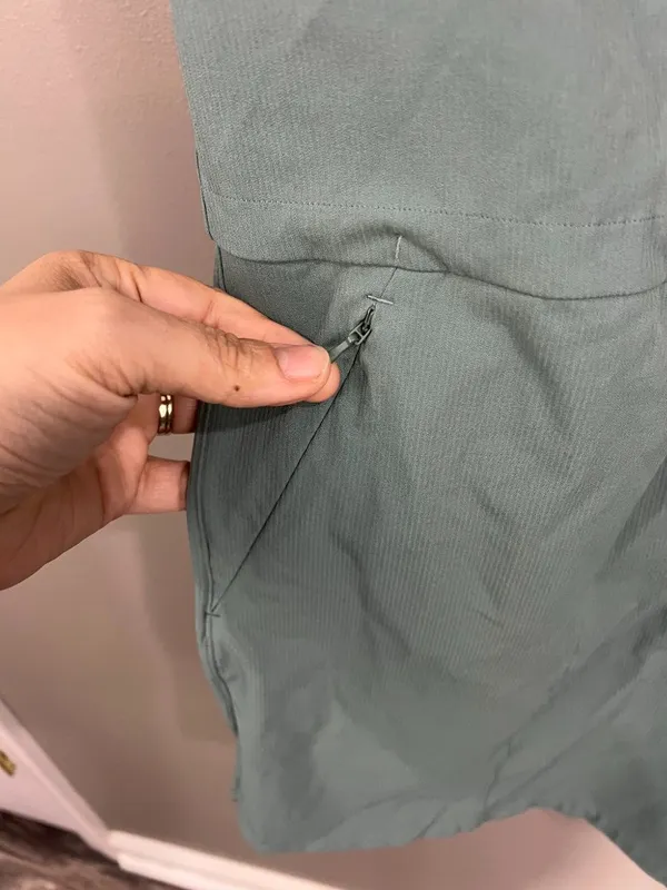Lululemon Stretch Rib Pocketed Romper Tidewater Teal Size 4 - Image 4
